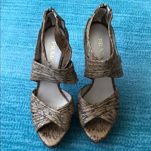 Prada heels size 38.5 snake heels